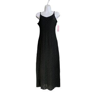 Wild Fable Womens Black Sleeveless Lace Midi Slip Dress Size XS